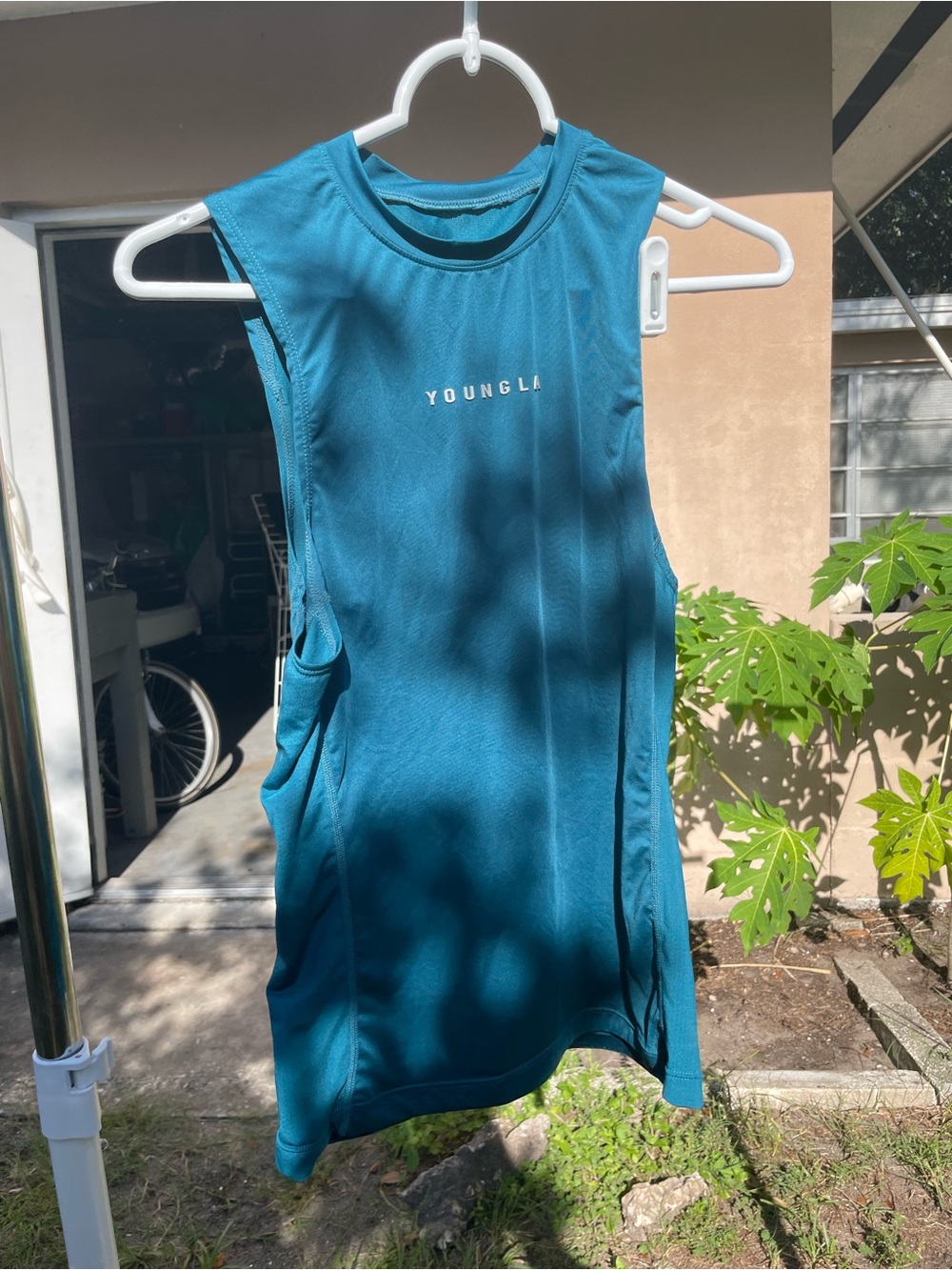 YoungLA Women's Teal Athletic Muscle Tee
